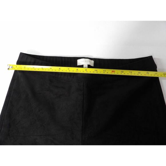 Talbots 14 Pant Faux Suede Black Pull On Tapered Ankle Stretch High Rise - Picture 10 of 14